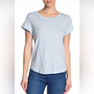 Splendid Abbie Blue Heathered Tee, XS, NWT